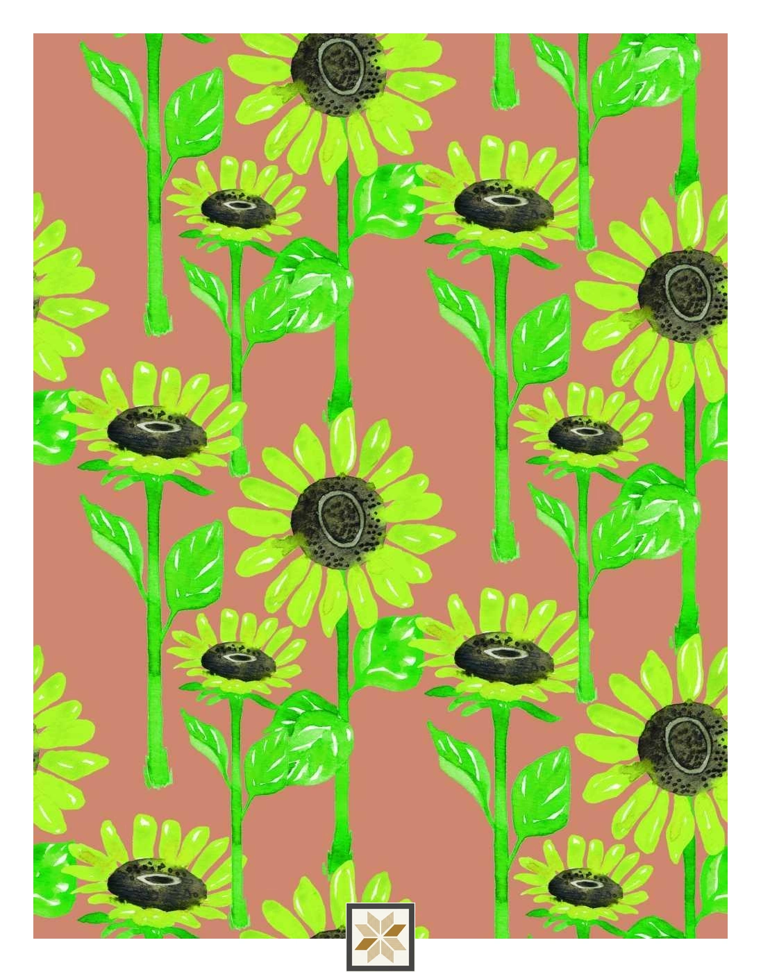 Multi Colour Flower Wallpaper (40 inches width) : WP-33121-B