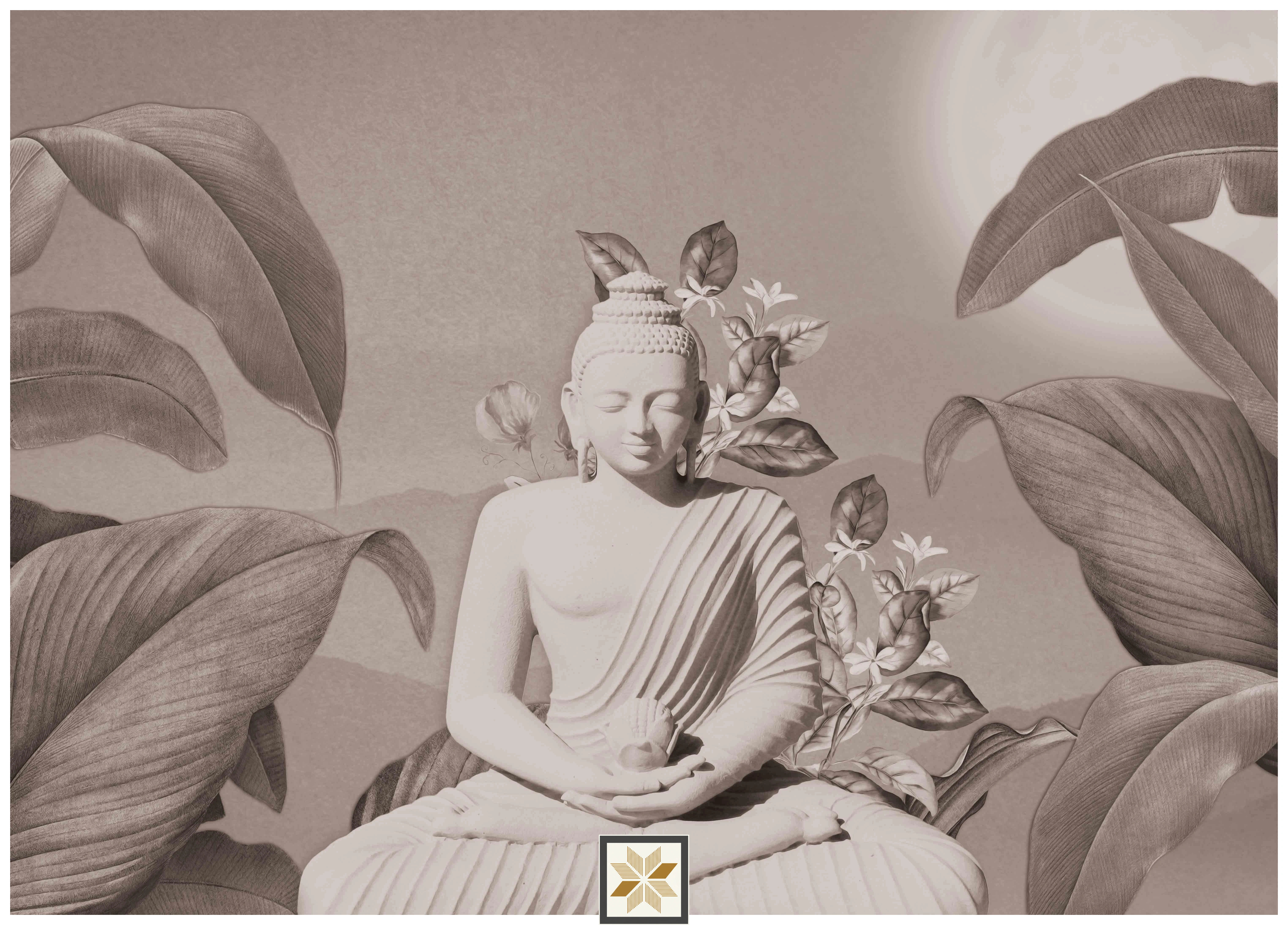 Beige Abstract Wallpaper (40 inches width) : WP-32534-E