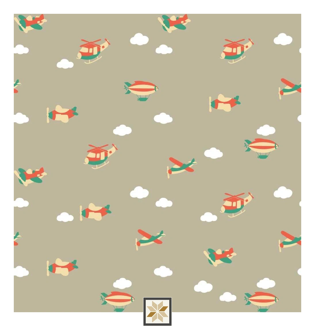 Multi Colour Pattern Wallpaper (40 inches width) : WP-31734-B