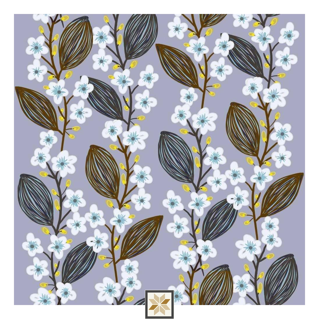 Multi Colour Flower Wallpaper (40 inches width) : WP-32861-E