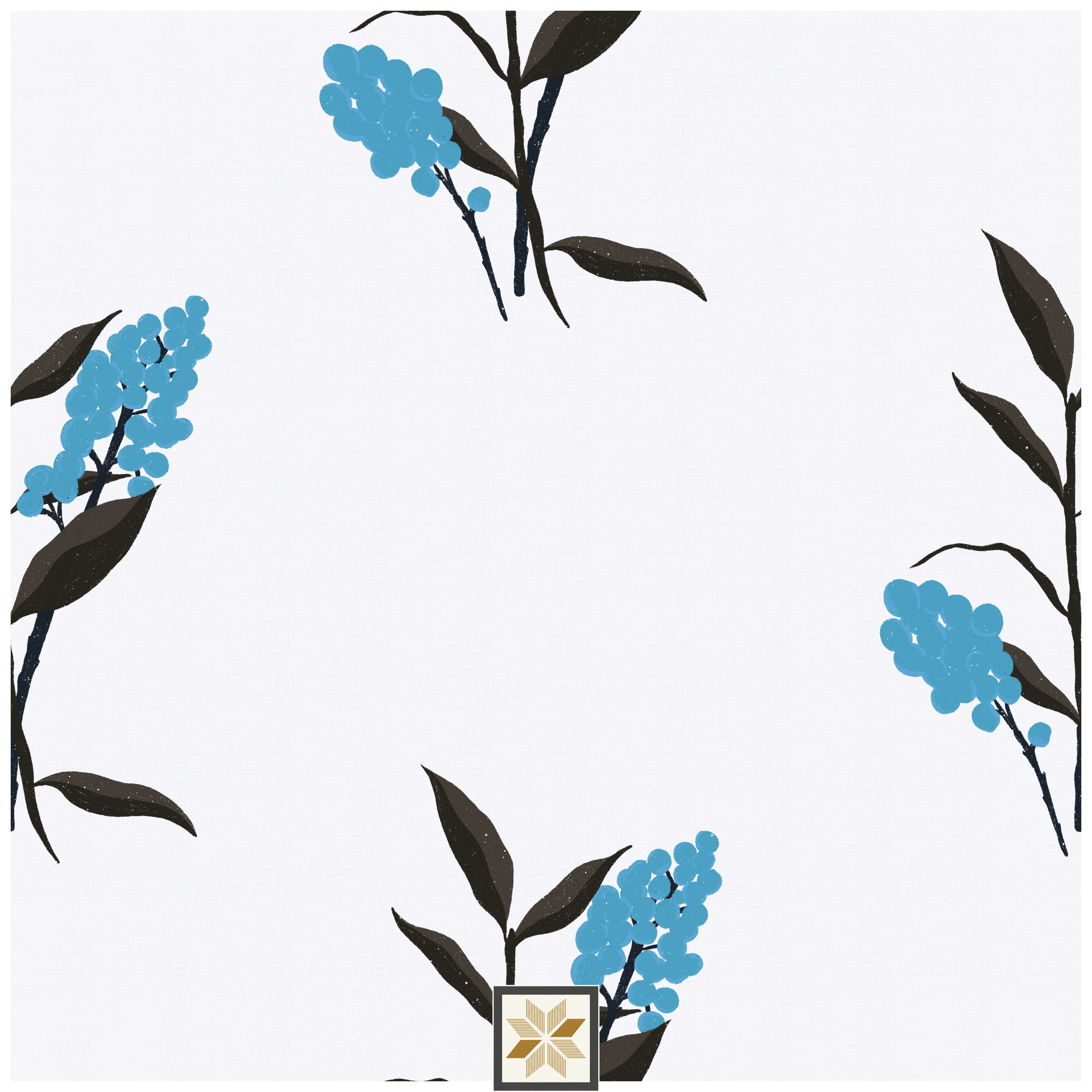 Multi Colour Flower Wallpaper (40 inches width) : WP-32604-E