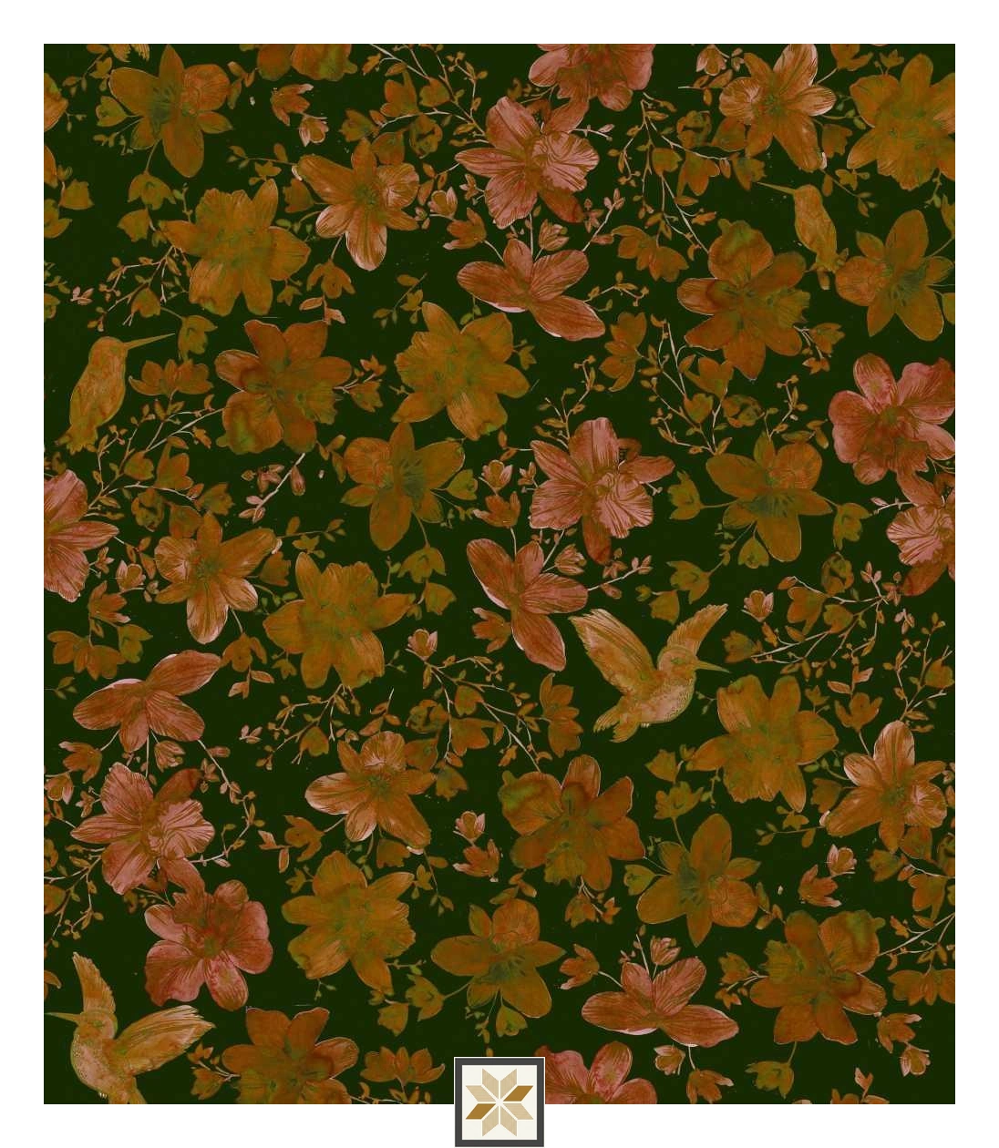 Multi Colour Flower Wallpaper (40 inches width) : WP-32685-B