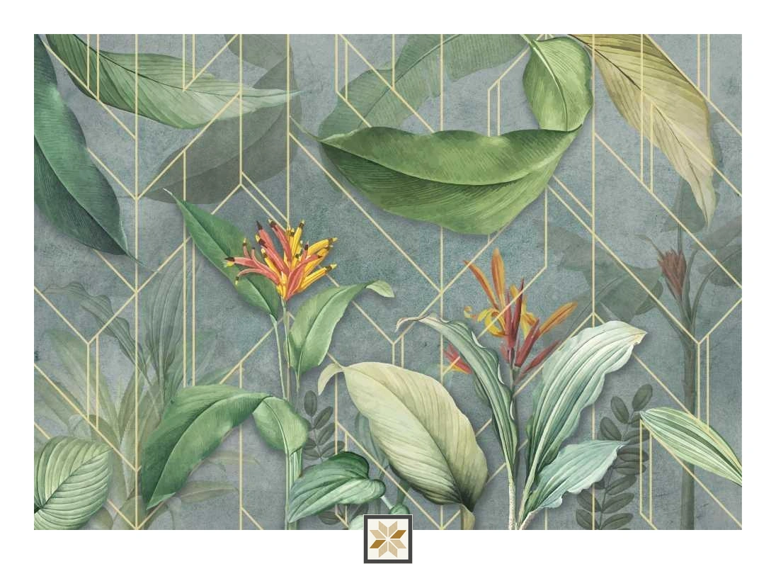 Multi Colour Flower Wallpaper (40 inches width) : WP-32425-E