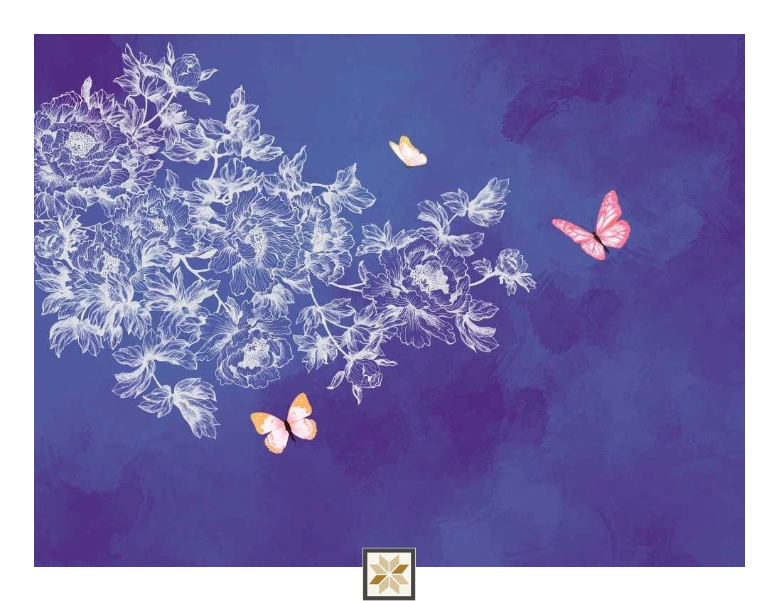 Multi Colour Flower Wallpaper (52 inches width) : WP-31831-A