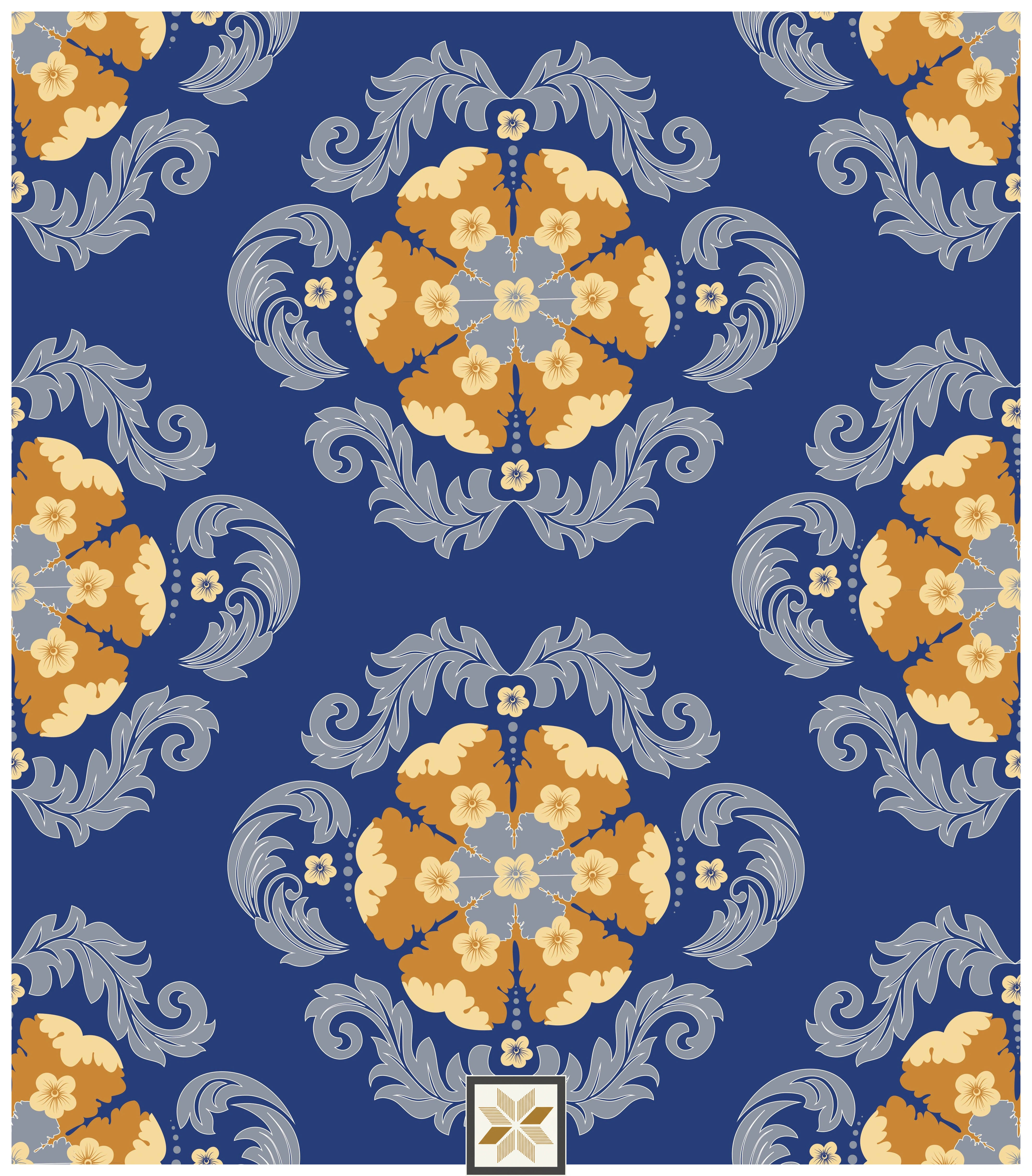 Multi Colour Pattern Wallpaper (52 inches width) : WP-32386-C