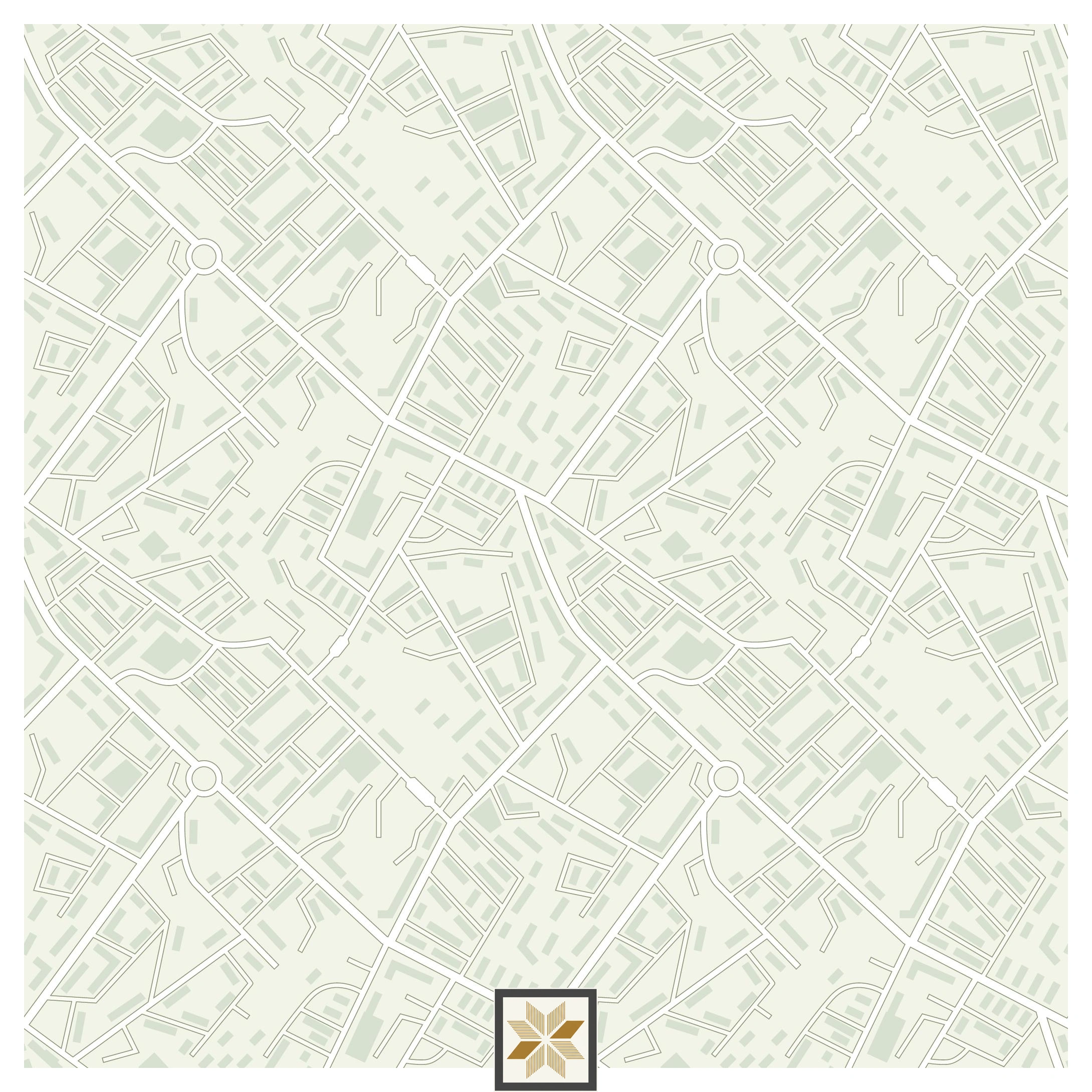 White Map Wallpaper (50 inches width) : WP-31940-D