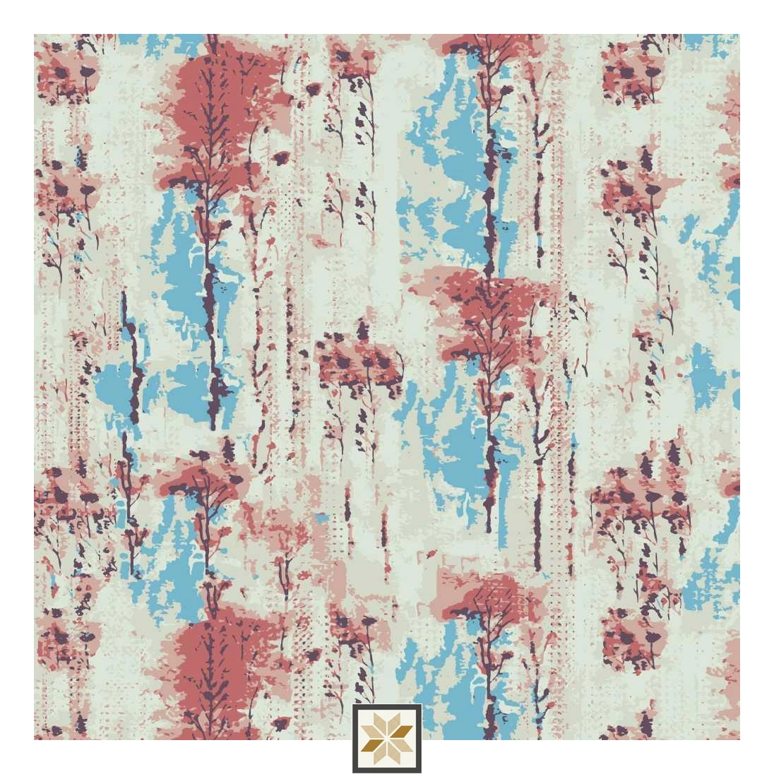 Multi Colour Flower Wallpaper (50 inches width) : WP-32679-D