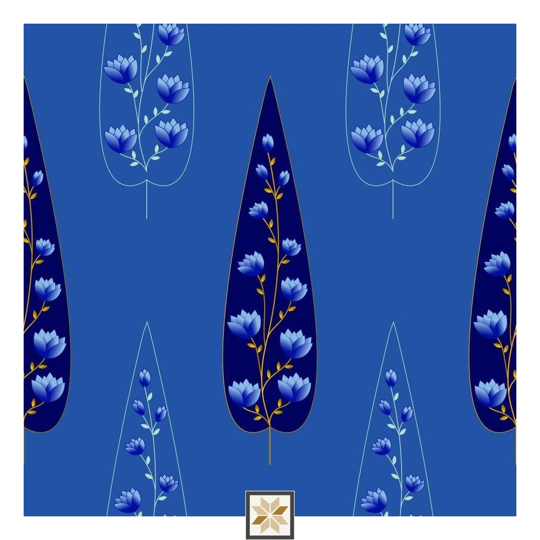 Multi Colour Flower Wallpaper (40 inches width) : WP-32084-B