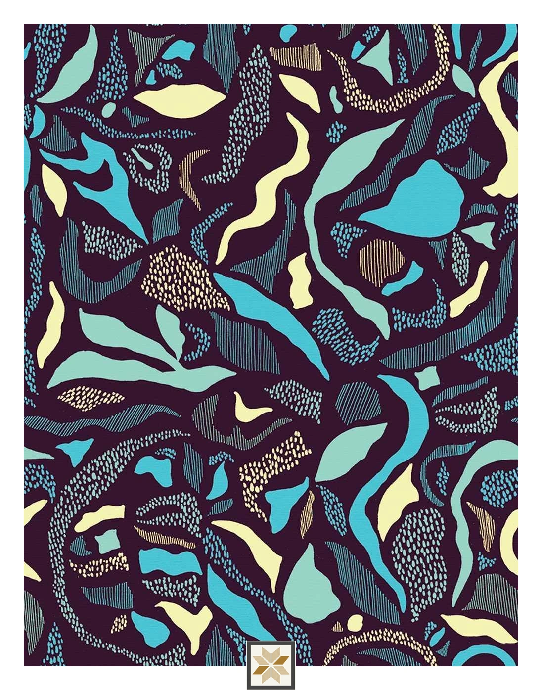 Multi Colour Abstract Wallpaper (52 inches width) : WP-32740-C