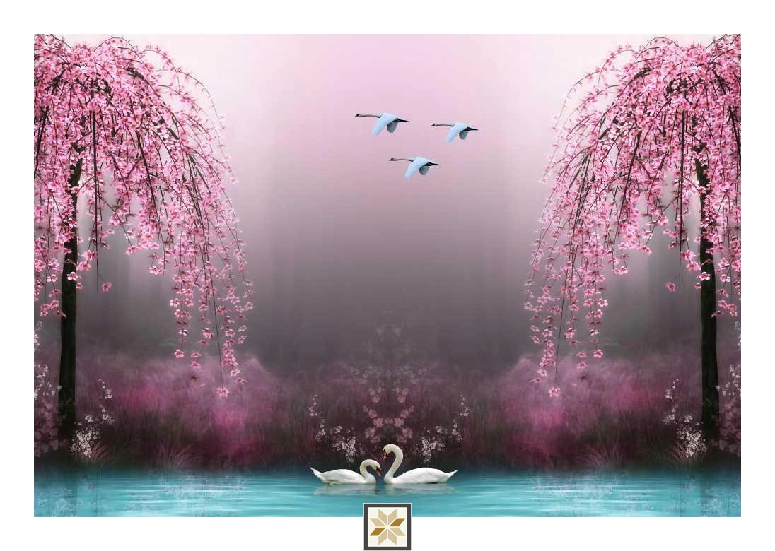 Multi Colour Flower Wallpaper (40 inches width) : WP-33117-B