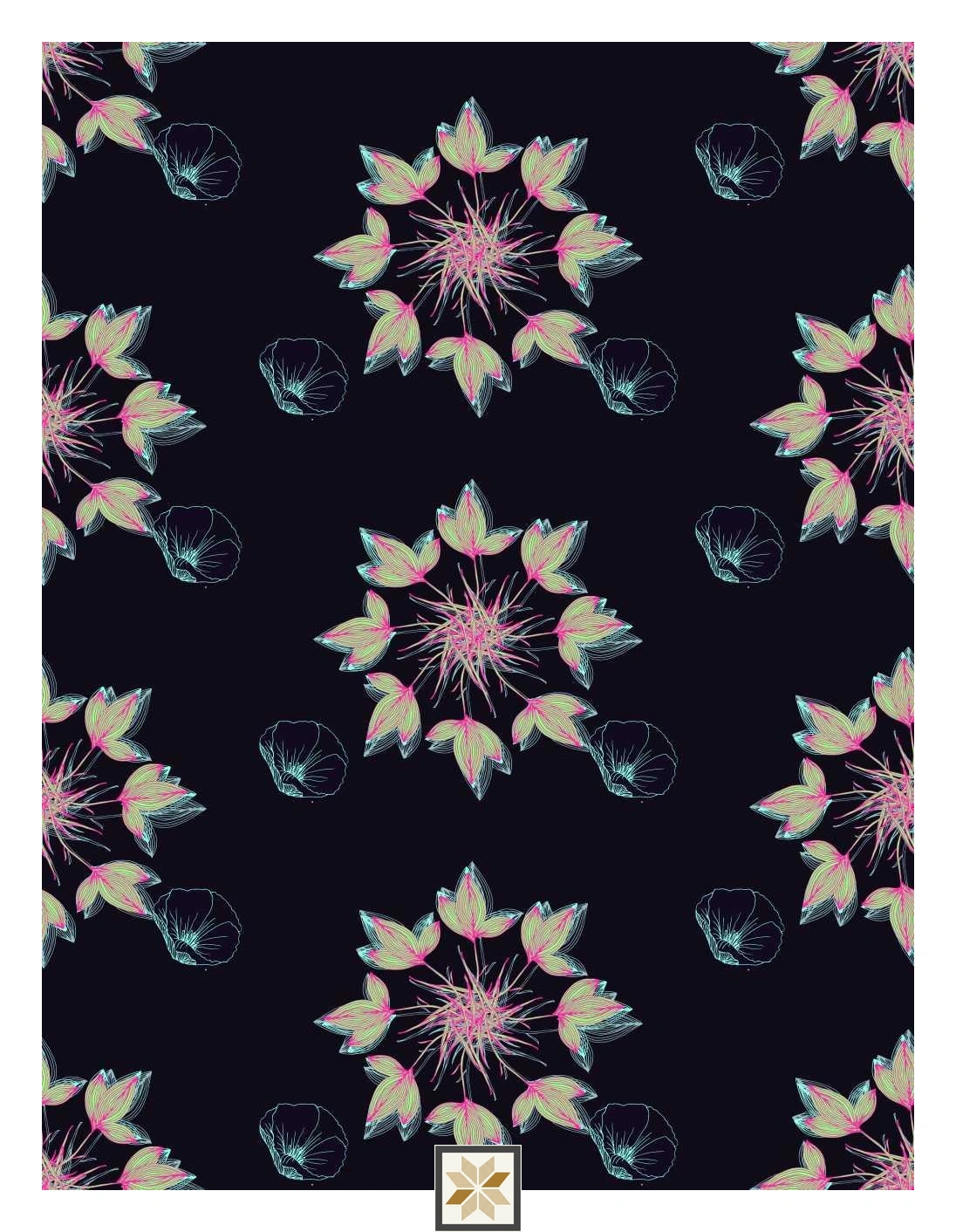 Multi Colour Flower Traditional Wallpaper (52 inches width) : WP-32997-C