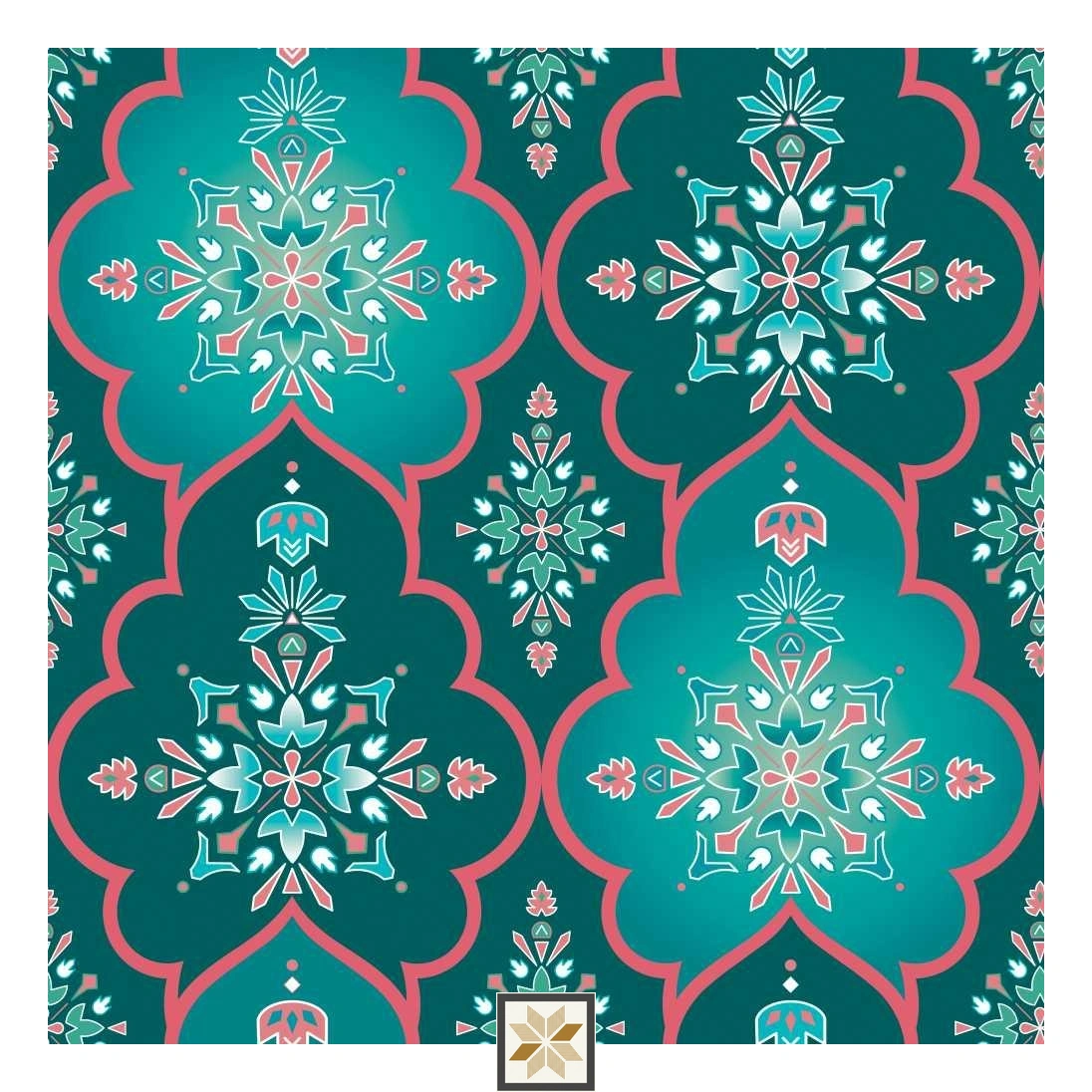 Multi Colour Pattern Wallpaper (52 inches width) : WP-32193-C