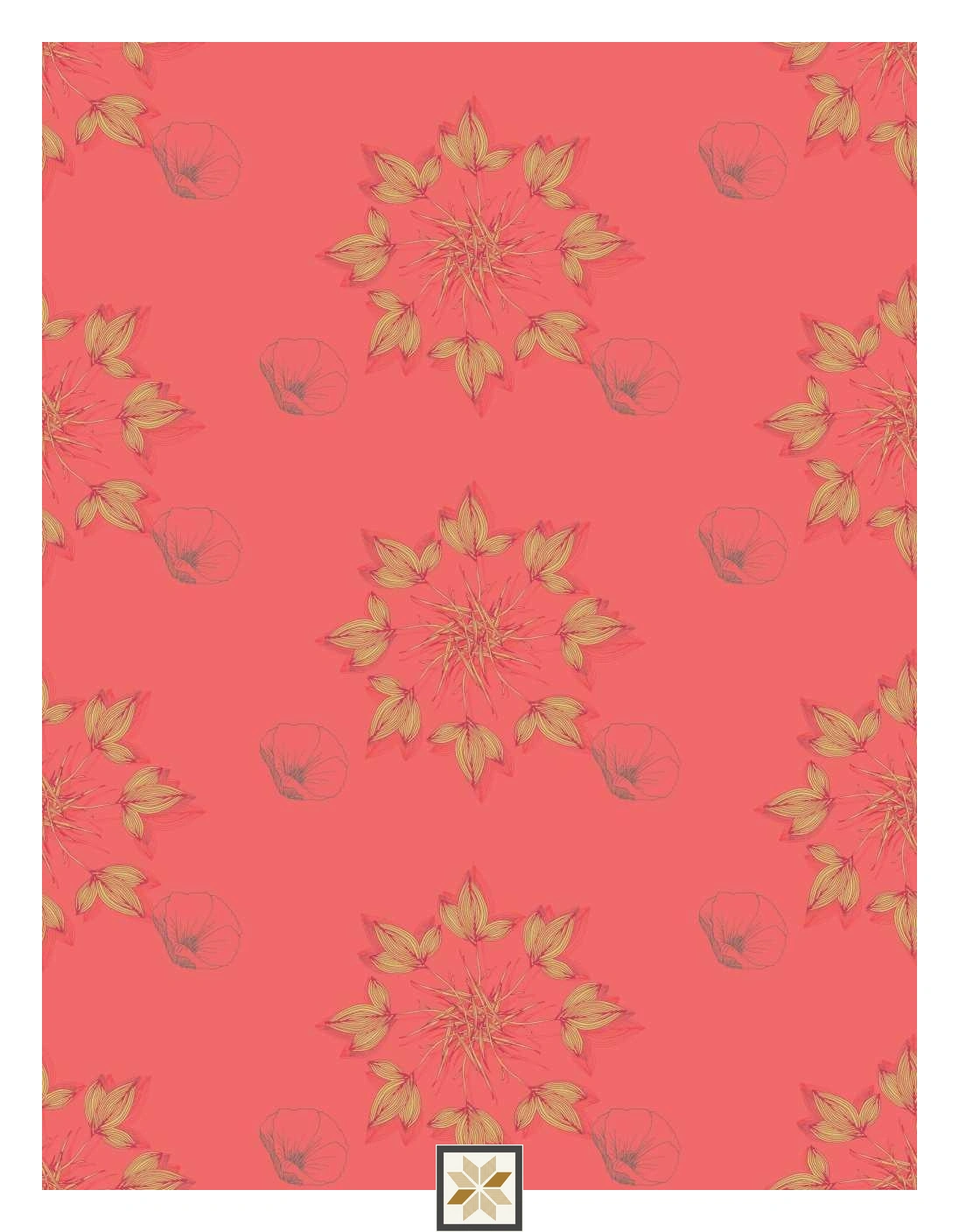 Multi Colour Flower Traditional Wallpaper (52 inches width) : WP-32845-C