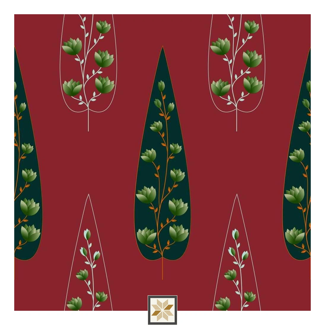 Multi Colour Flower Wallpaper (50 inches width) : WP-33158-D