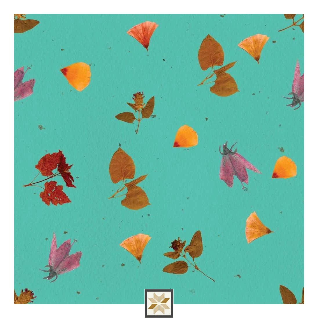 Multi Colour Flower Wallpaper (40 inches width) : WP-32664-B