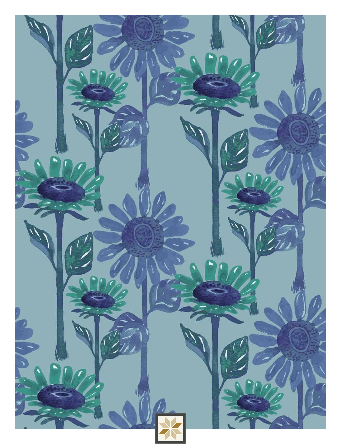 Multi Colour Flower Modern Wallpaper (50 inches width) : WP-32818-D