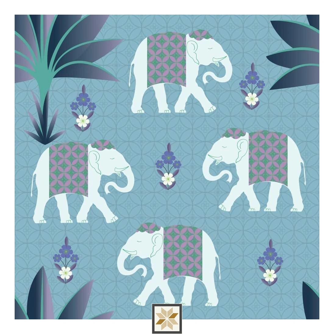 Multi Colour Wildlife Wallpaper (52 inches width) : WP-32644-C