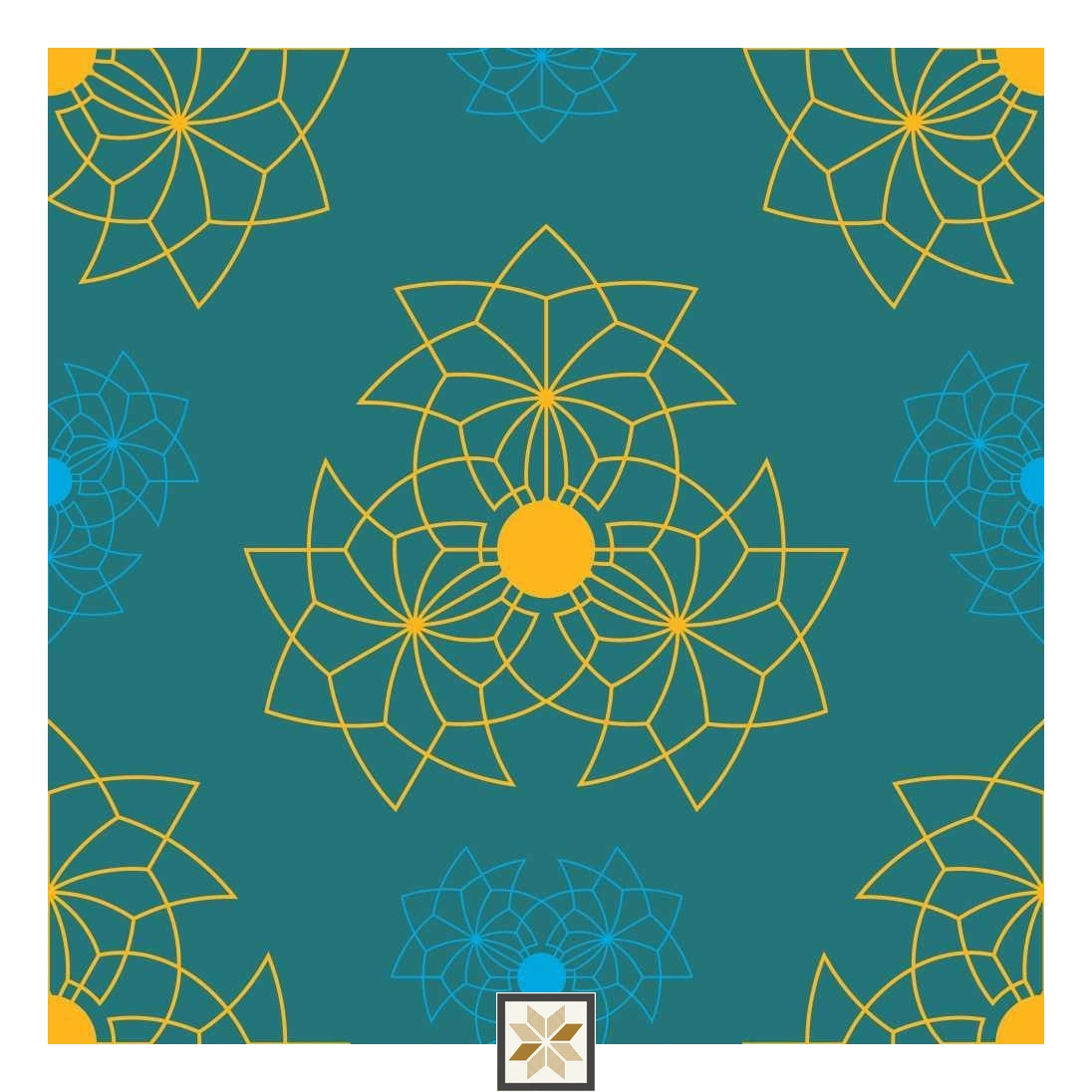 Multi Colour Pattern Wallpaper (50 inches width) : WP-32662-D