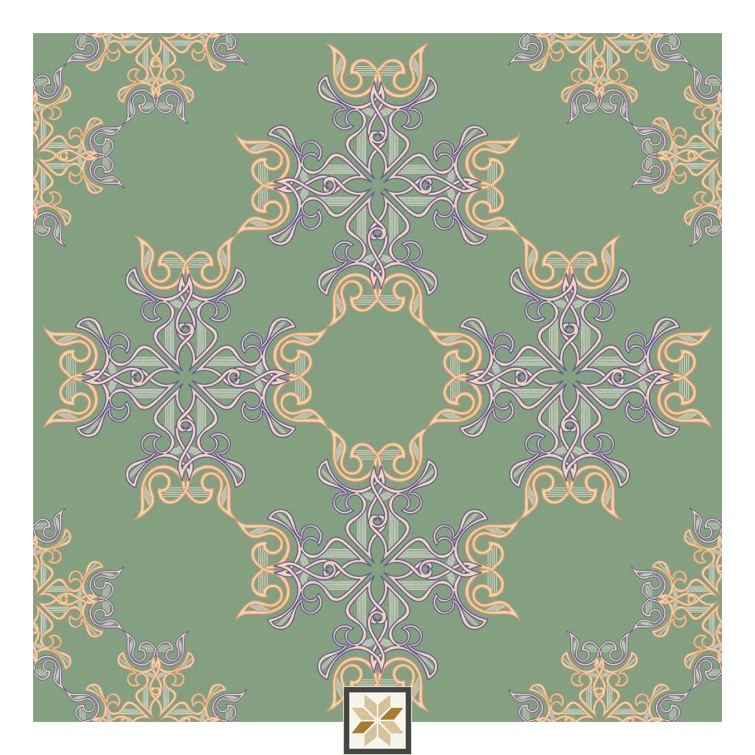 Multi Colour Pattern Wallpaper (52 inches width) : WP-32715-C