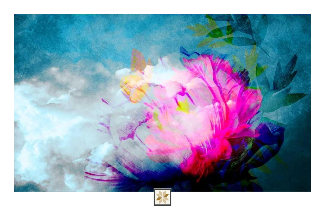 Multi Colour Flower Wallpaper (40 inches width) : WP-32915-E