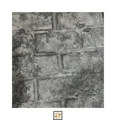 Silver Brickwork Wallpaper (533.4 inches width) : WP-32961