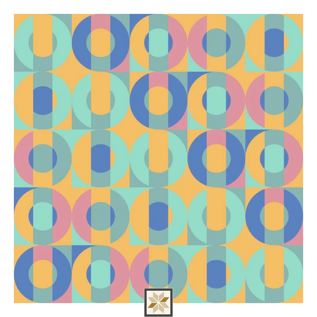 Multi Colour Abstract Wallpaper (50 inches width) : WP-33003-D