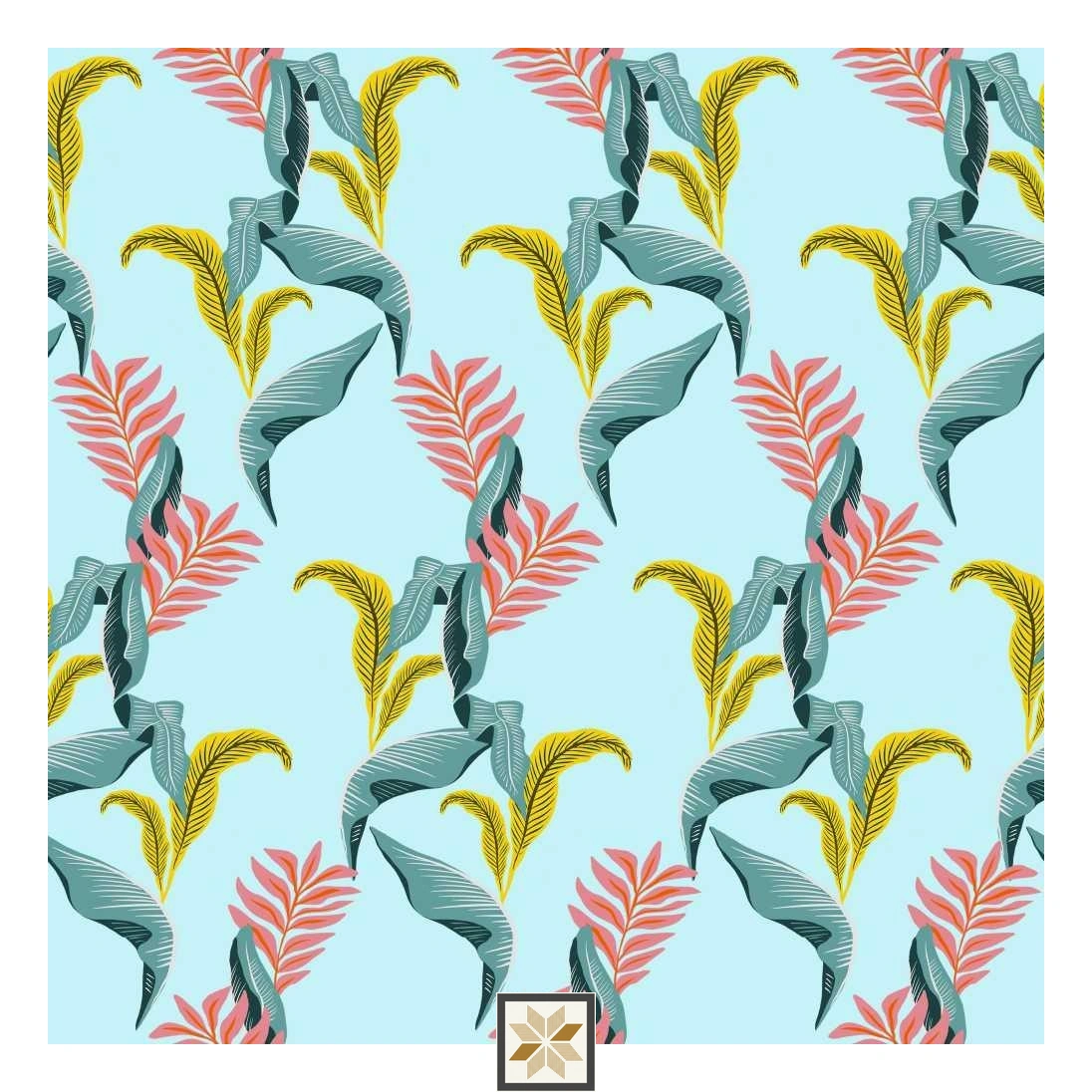 Multi Colour Flower Wallpaper (50 inches width) : WP-33023-D