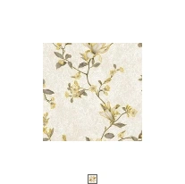 White Flower PVC(Vinyl) Wallpaper (529 inches width) : WP-33273-E