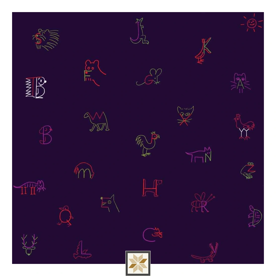 Multi Colour Pattern Wallpaper (40 inches width) : WP-33056-E