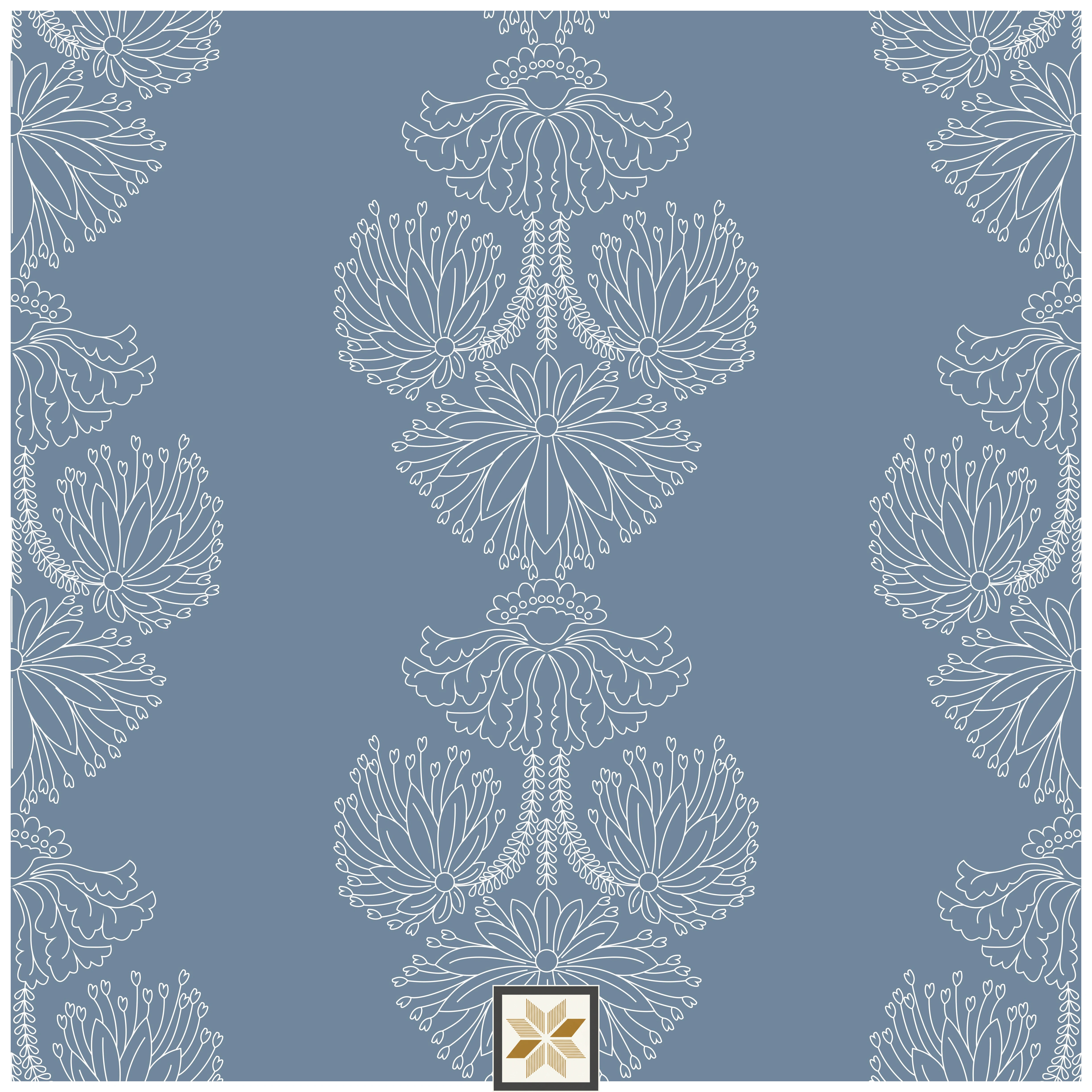 Multi Colour Royal Wallpaper (40 inches width) : WP-33334-B