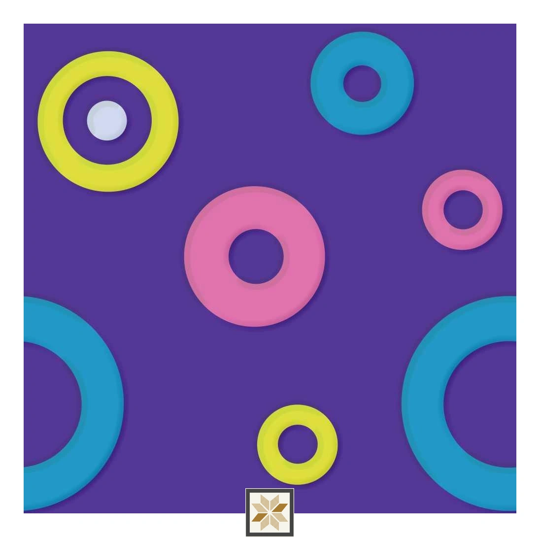 Multi Colour Shapes Wallpaper (50 inches width) : WP-33146-D