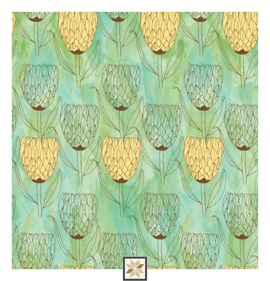 Multi Colour Flower Wallpaper (40 inches width) : WP-33448-B