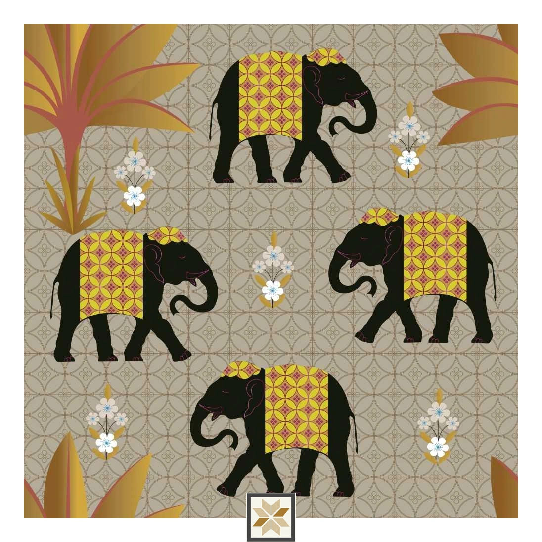 Multi Colour Wildlife Wallpaper (50 inches width) : WP-33230-D