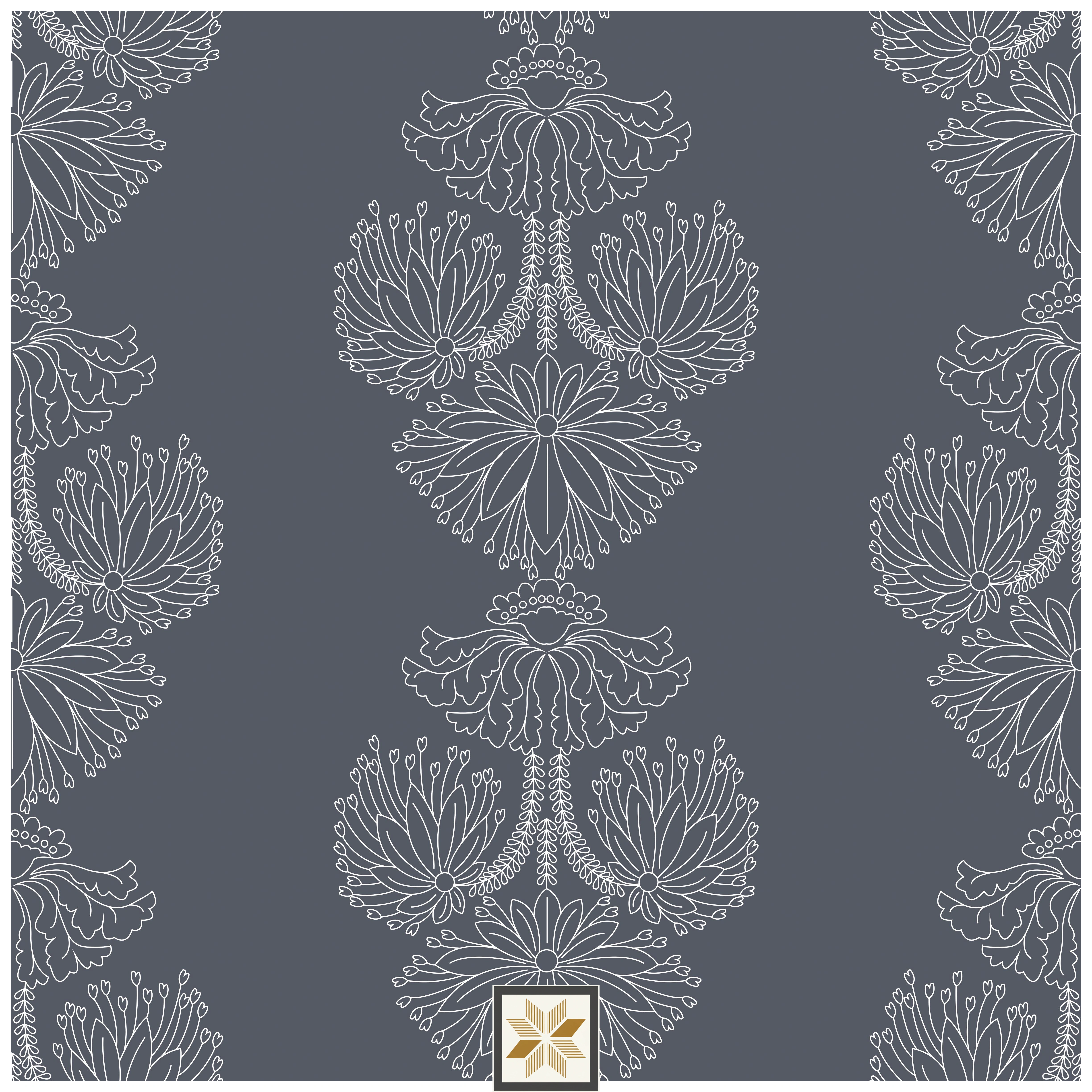 Multi Colour Royal Wallpaper (40 inches width) : WP-33256-E