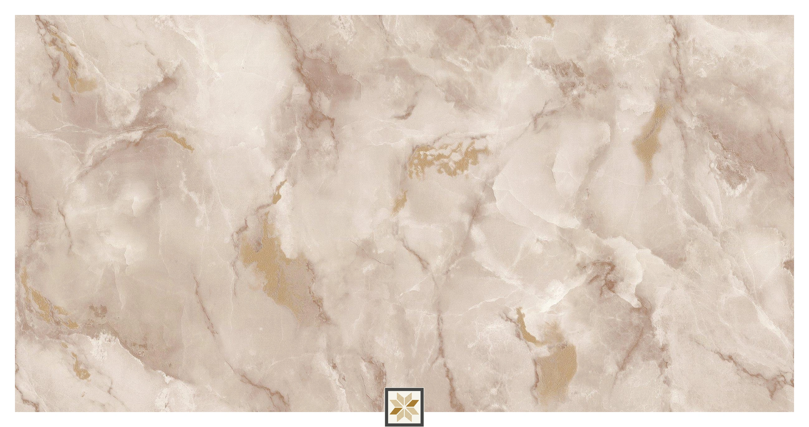 Brown Marble PVC(Vinyl) Wallpaper (1066.8 inches width) : WP-34268-D