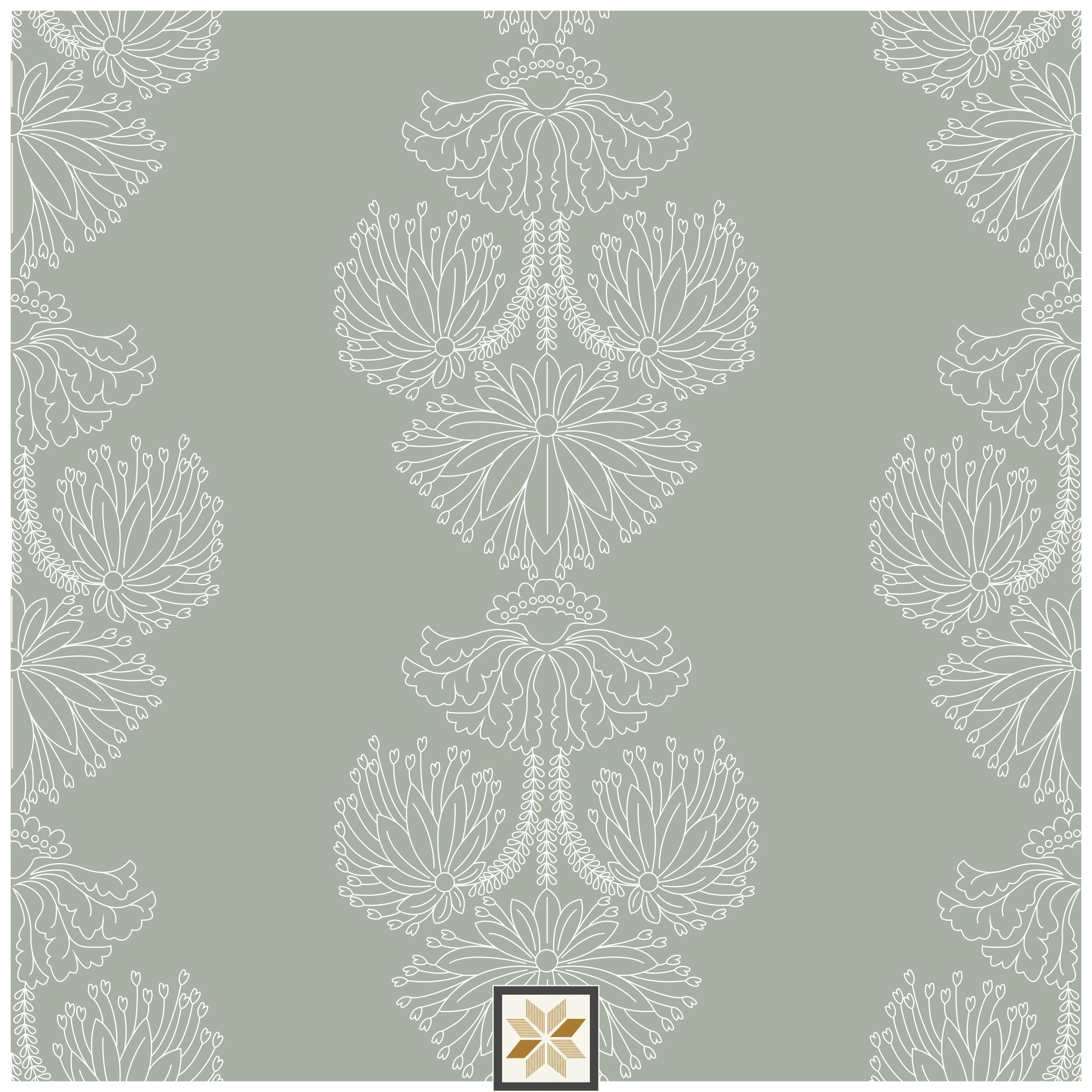 Multi Colour Royal Wallpaper (40 inches width) : WP-33295-E