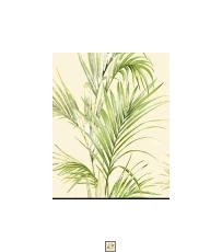 Green Flower PVC(Vinyl) Wallpaper (529 inches width) : WP-33559-D