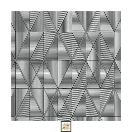 Grey Shapes PVC(Vinyl) Wallpaper (529 inches width) : WP-33827-E