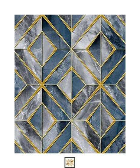 Grey Shapes PVC(Vinyl) Wallpaper (529 inches width) : WP-34352-D