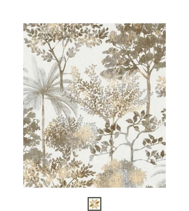Brown Tropical Wallpaper (533.4 inches width) : WP-33891-C