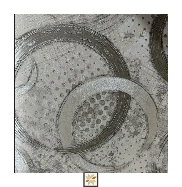 Silver Pattern Wallpaper (533.4 inches width) : WP-33680