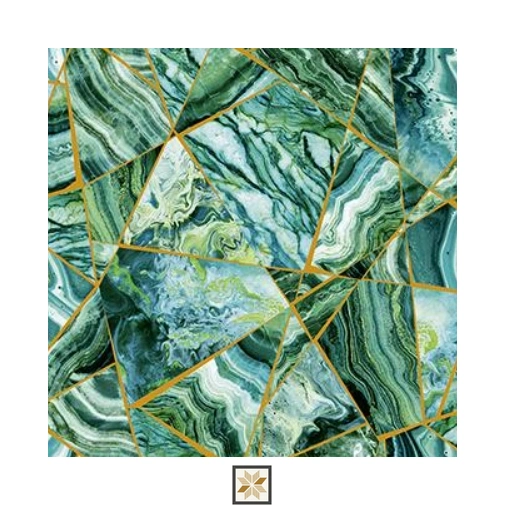 Green Abstract PVC(Vinyl) Wallpaper (529 inches width) : WP-33825-C
