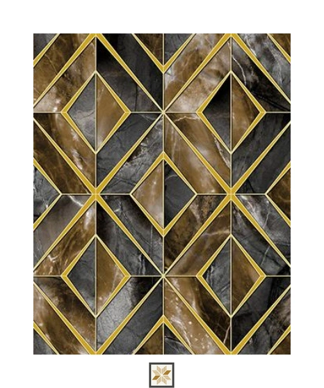 Multi Colour Shapes PVC(Vinyl) Wallpaper (529 inches width) : WP-34352-E