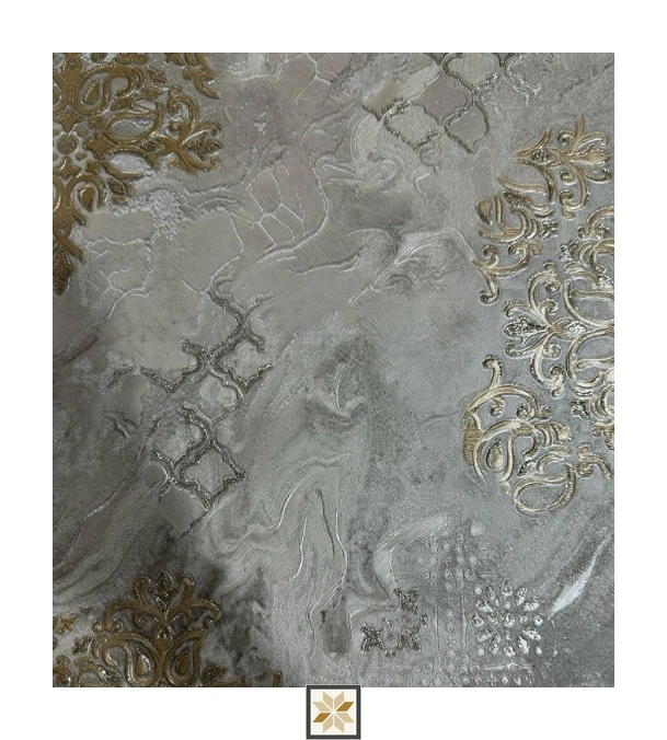 Silver Pattern Wallpaper (533.4 inches width) : WP-33708