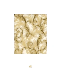 Brown Flower PVC(Vinyl) Wallpaper (529 inches width) : WP-33720-B