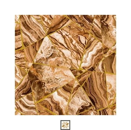 Brown Abstract PVC(Vinyl) Wallpaper (529 inches width) : WP-33825-B