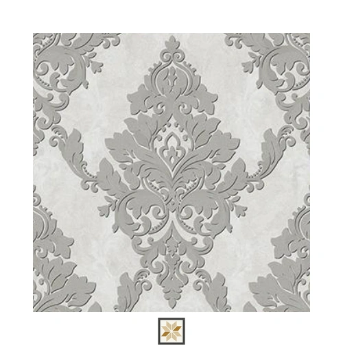 Grey Royal PVC(Vinyl) Wallpaper (529 inches width) : WP-33934-B