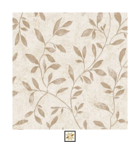 Brown Flower Wallpaper (533.4 inches width) : WP-33284-B