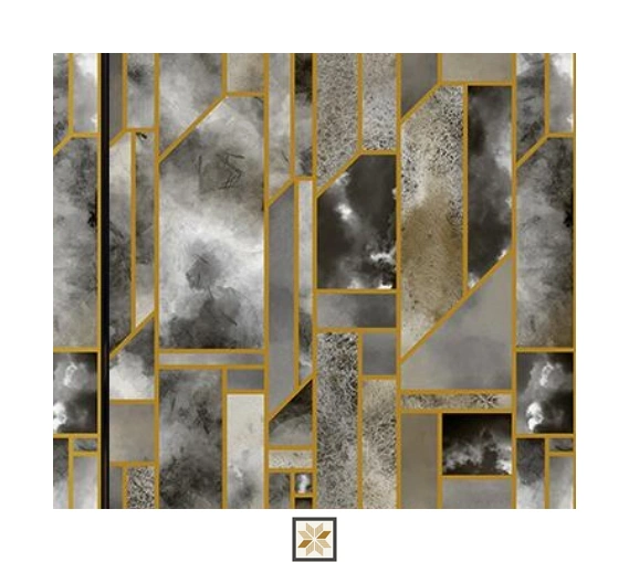 Grey Shapes PVC(Vinyl) Wallpaper (529 inches width) : WP-34202-E