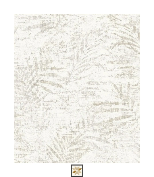 White Tropical Wallpaper (533.4 inches width) : WP-33948-D